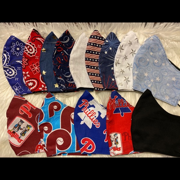 American Red White and Blue & BaseBall Facemask - Picture 1 of 1